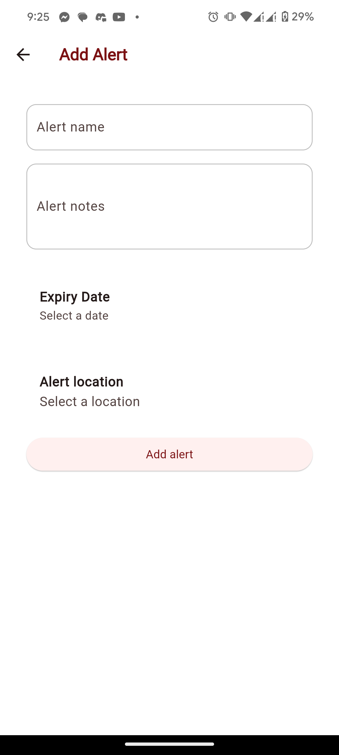 Add Alert - PARA! Client