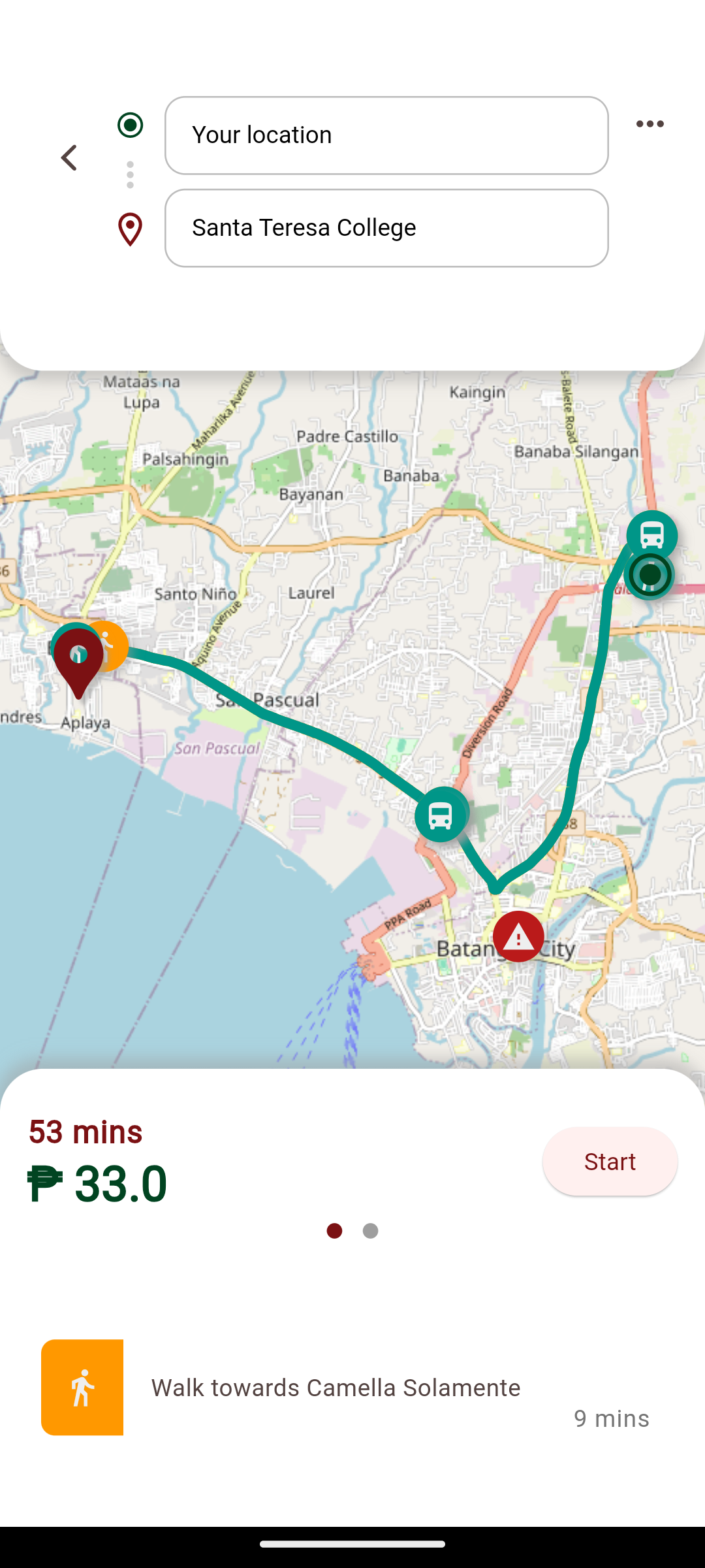 Multiple Routes - PARA! Client